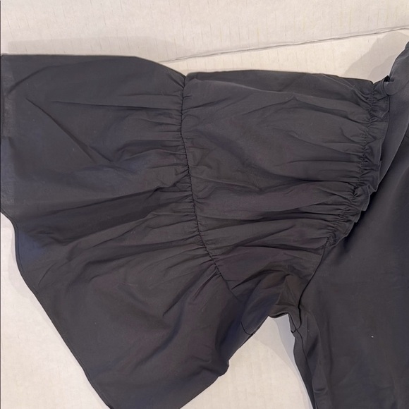 Bailey/44  Black Ruffle Sleeve Top NWT - Picture 9 of 11